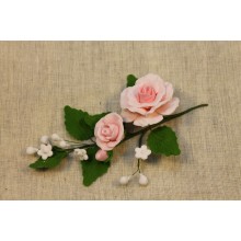 Цветок из мастики "Роза розовая"